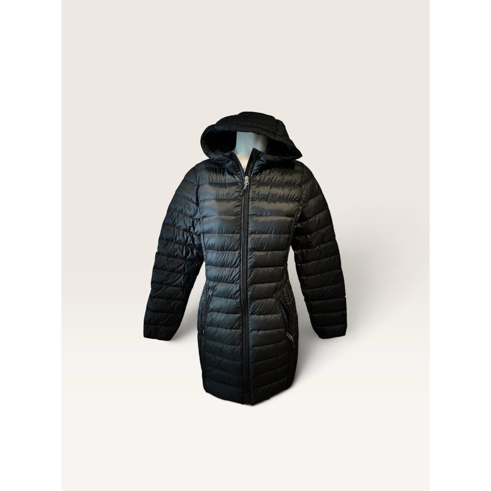 Aventure Womens Hooded Packable Long Puffer Down Coat Jacket Size S EUC light